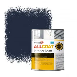 ZINSSER ALLCOAT INTERIOR MUURVERF RAL 5011 STAALBLAUW  1 LITER
