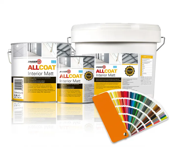 ZINSSER ALLCOAT INTERIOR MUURVERF RAL 7004 SIGNAALGRJIS  2,5 LITER