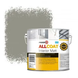 ZINSSER ALLCOAT INTERIOR MUURVERF RAL 7030 STEENGRIJS  2,5 LITER