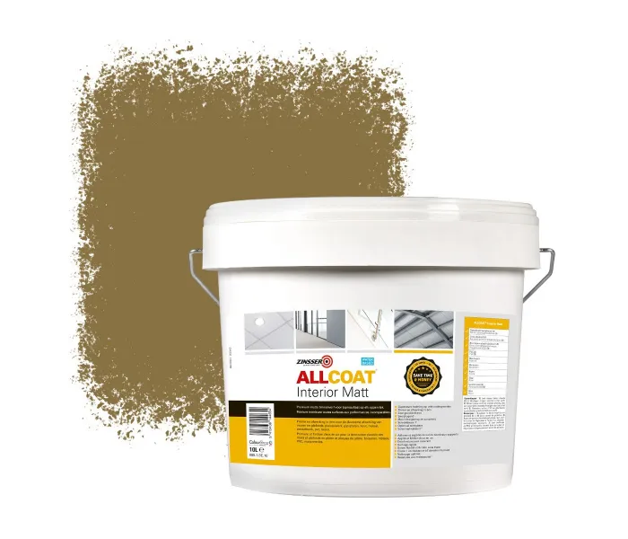 ZINSSER ALLCOAT INTERIOR MUURVERF RAL 8000 GROENBRUIN  10 LITER